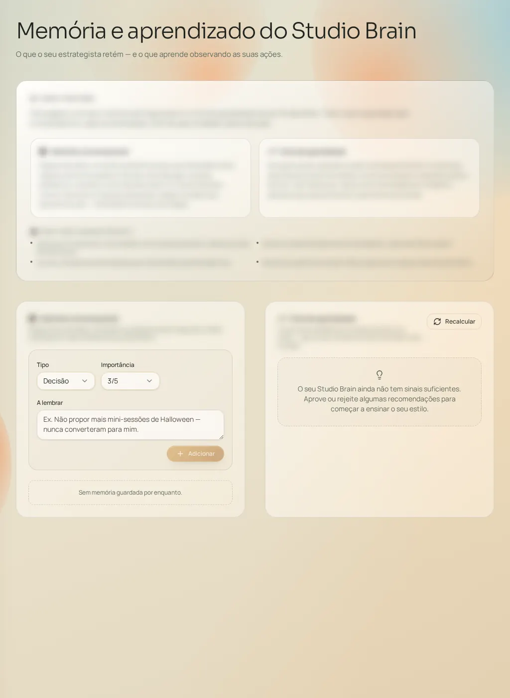 Captura de tela da interface do Fuze: Advanced learning